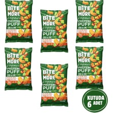 Bite & More Acı Biber ve Limonlu Vegan Protein Puff (50G x 6 Adet)