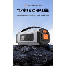 Tr 12V 2000A 20000MAH Akıllı Akü Takviye Cihazı ile Hava Kompresörü
