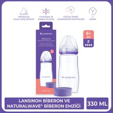 Lansinoh 330 ml Naturalwave® Biberon ve Biberon Emziği 6 Ay+ Anti-Kolik Özelliği ile Yumuşak Silikon