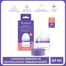 Lansinoh 60 ml Naturalwave® Biberon ve Biberon Emziği Yavaş Akışlı Silikon Özellikli