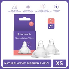 Lansinoh Naturalwave XS Biberon Emziği 0-1 Ay Silikon Malzeme ile Doğal Emme Hissi (2 Adet)