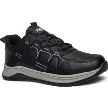 Wickers 3129-27 Deri Anatomik Kaymaz Taban Erkek Sneaker Siyah Buz