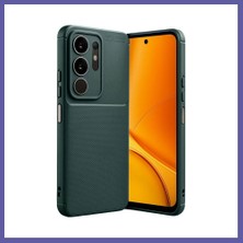 Nida Vivo Y29 4g Uyumlu Auto Focus Karbon Kapak - Koyu Yeşil Nıda