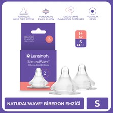 Lansinoh NaturalWave® 2'li Biberon Emziği Yavaş Akışlı (1 Ay+)