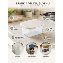 Mapple Home 850 ml Sürgülü Kapaklı Kilitli Saklama Kabı