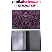 Şimika Premium Taşlı Araç Ruhsat Kabı – Parlak Kristal Taşlı Şık ve Lüks Ruhsat Kılıfı