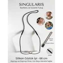 Singularis Silikon Elastik Siyah Gözlük Ipi - 66CM, Silikon, Kaymaz ve Her Gözlüğe Uygun