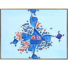 Simurg Sanatevi Hû (Huve) | Yağlı Boya Hat Tablo - Tuval Üzerine El Yapımı - 120 x 90 cm