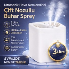 Coofbe Çift Nozzle Sessiz Rgb Işıklı 3 lt Hava Nemlendirici