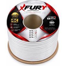Fury 64 Tel Rg6-U6 Koaksiyel Tv ve Uydu Anten Kablosu 100 Metre