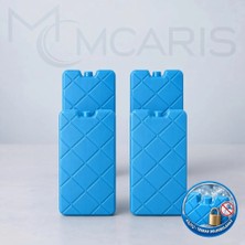 Mcaris 4'lü Kilitli Buz Aküsü Seti - Dondurucu Buz Kasedi Ice Box Soğutucu Blok (Mavi) (Kargo Hariç)