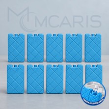 Mcaris 10'lu Doldurulabilir Buz Aküsü Seti - Dondurucu Buz Kasedi Ice Box Soğutucu Blok (Mavi) (Kargo Dahil)