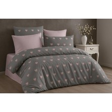 Tr Lüks Pamuklu Çift Kişilik Nevresim Takımı SETI200X220CM + Lastikli Battal Boy Çarşaf 180X2