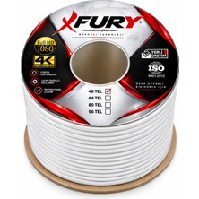Fury 48 Tel Rg6-U6 Koaksiyel Tv ve Uydu Anten Kablosu 100 Metre