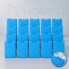 Mcaris 20'li Doldurulabilir Buz Aküsü Seti - Dondurucu Buz Kasedi Ice Box Soğutucu Blok (Mavi) (Kargo Dahil)