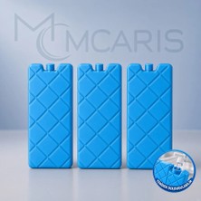 Mcaris 3'lü Doldurulabilir Buz Aküsü Seti - Dondurucu Buz Kasedi Ice Box Soğutucu Blok (Mavi) (Kargo Hariç)