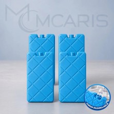 Mcaris 4'lü Doldurulabilir Buz Aküsü Seti - Dondurucu Buz Kasedi Ice Box Soğutucu Blok (Mavi) (Kargo Dahil)