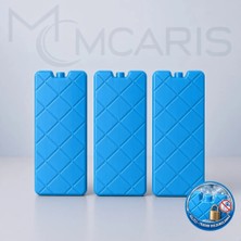Mcaris 3'lü Kilitli Buz Aküsü Seti - Dondurucu Buz Kasedi Ice Box Soğutucu Blok (Mavi) (Kargo Hariç)