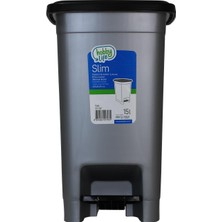 Hobby Life Slim Pedallı Çöp Kovası 15 Lt Siyah Plastik İç Kovalı Kullanışlı Model