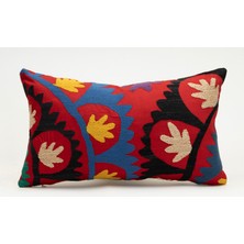 Kilim Wholesale Suzani Kumaştan Yapılmış Kırlent Kılıfı, 30X50 cm