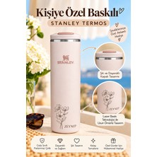 Kişiye Özel Isimli Hediye Stanley The Transit Fliptop Termos 0.59L Rose