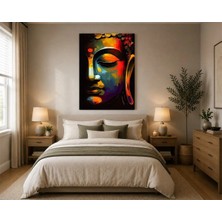 Rose Light Buda Başlı Heykelini Gösteren Boya Modern Sanat Duvar Dekoru Ahşap Mdf Baskı Salon, Yatak Odası, Çocuk Odası, Ofis Duvar Tablosu Mdf Tablo