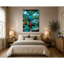 Rose Light Bilge Adam Tekne Sahnesi Duvar Tablosu Duvar Dekoru Ahşap Mdf Baskı Salon, Yatak Odası, Çocuk Odası, Ofis Duvar Tablosu Mdf Tablo