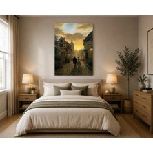 Rose Light Dar Sokaklarda Bir Aşk, Duvar Salon Dekoru Ahşap Mdf Baskı Salon, Yatak Odası, Çocuk Odası, Ofis Duvar Tablosu Mdf Tablo