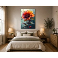 Rose Light Dahlia Çiçeği Su Damlaları ile Duvar Dekoru Ahşap Mdf Baskı Salon, Yatak Odası, Çocuk Odası, Ofis Duvar Tablosu Mdf Tablo