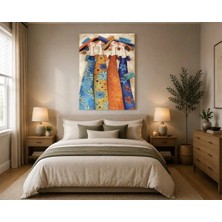 Rose Light Modern Sanat Kadın Görseli Figürleri Şapkalar ve Duvar Dekoru Ahşap Mdf Baskı Salon, Yatak Odası, Çocuk Odası, Ofis Duvar Tablosu Mdf Tabl
