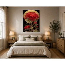 Rose Light Çin Safran Çiçeği Desenli Duvar Dekoru Ahşap Mdf Baskı Salon, Yatak Odası, Çocuk Odası, Ofis Duvar Tablosu Mdf Tablo