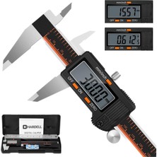 Tr Dijital Kumpas, 15 cm (6 Inç) Paslanmaz Çelik Kaliper Ölçme Aleti, Büyük LCD Ekranlı, Elek
