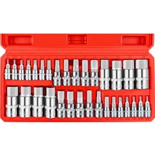 Tr 32 Parça Master Hex Bit Soket Seti, Allen Soket Seti, 5/64-3/4 Inç ve 2-19 Mm, S2 Çelik Sae ve