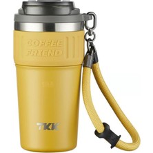 Tr Tkk 630ML Pipetli/pipetsiz Kullanım Askılı Paslanmaz Çelik Termos Kahve Mug Matara
