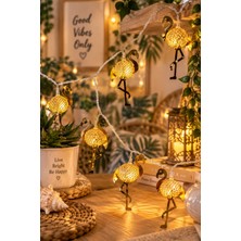 Magicledcorner Gold Flamingo Işık Zinciri