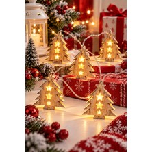 Magicledcorner Ahşap Çam Ağacı Işık Zinciri