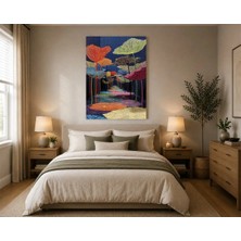 Rose Light Çiçek Başakları Soyut Sanat Duvar Dekoru Ahşap Mdf Baskı Salon, Yatak Odası, Çocuk Odası, Ofis Duvar Tablosu Mdf Tablo