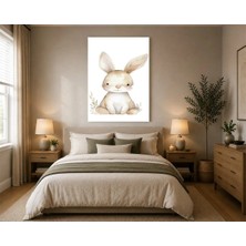 Rose Light Duvar Tavşan ve Yaprak Çocuk Odası Için Ahşap Mdf Baskı Salon, Yatak Odası, Çocuk Odası, Ofis Duvar Tablosu Mdf Tablo
