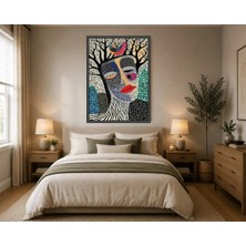 Rose Light Duvar Ağaç ve Kuş Portresi Duvar Dekoru Ahşap Mdf Baskı Salon, Yatak Odası, Çocuk Odası, Ofis Duvar Tablosu Çerçeve Görünümlü Mdf Tablo