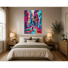 Rose Light Şehir Manzaralı Kadın Görseli Duvar Tablosu Duvar Dekoru Ahşap Mdf Baskı Salon, Yatak Odası, Çocuk Odası, Ofis Duvar Tablosu Mdf Tablo