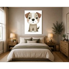 Rose Light Karakalem Görünümlü Köpek Desenli Duvar Çocuk Odası Için Ahşap Mdf Baskı Salon, Yatak Odası, Çocuk Odası, Ofis Duvar Tablosu Mdf Tablo