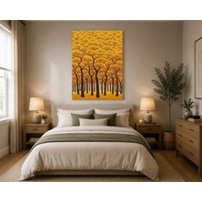 Rose Light Yoğun Orman Manzarası Duvar Dekoru Ahşap Mdf Baskı Tablo Mdf Tablo
