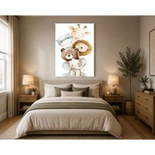 Rose Light Sevimli Hayvan Figürleri Duvar Çocuk Odası Için Ahşap Mdf Baskı Salon, Yatak Odası, Çocuk Odası, Ofis Duvar Tablosu Mdf Tablo