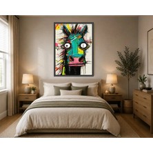 Rose Light At Figürlü Yüzlü Modern Sanat Duvar Dekoru Ahşap Mdf Baskı Salon, Yatak Odası, Çocuk Odası, Ofis Duvar Tablosu Çerçeve Görünümlü Mdf