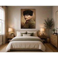 Rose Light Duvar – Atatürk Baş Portresi Duvar Dekoru Ahşap Mdf Baskı Salon, Yatak Odası, Çocuk Odası, Ofis Duvar Tablosu Mdf Tablo
