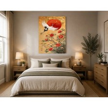 Rose Light Ejderha ve Çiçek Motifi Duvar Dekoru Ahşap Mdf Baskı Salon, Yatak Odası, Çocuk Odası, Ofis Duvar Tablosu Mdf Tablo