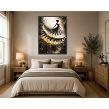 Rose Light Modern Sanat Kadın Görseli Duvar Dekoru Ahşap Mdf Baskı Tablo Çerçeve Görünümlü Mdf Tablo