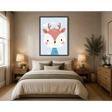 Rose Light Tavşan Yüzü Duvar Çocuk Odası Için Ahşap Mdf Baskı Salon, Yatak Odası, Çocuk Odası, Ofis Duvar Tablosu Çerçeve Görünümlü Mdf Tablo