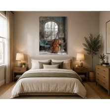 Rose Light Kontrbas Motifiyle Duvar Salon Dekoru Ahşap Mdf Baskı Salon, Yatak Odası, Çocuk Odası, Ofis Duvar Tablosu Mdf Tablo