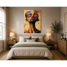 Rose Light Yüz Boyamalı Kadın Görseli Duvar Tablosu Duvar Dekoru Ahşap Mdf Baskı Salon, Yatak Odası, Çocuk Odası, Ofis Duvar Tablosu Mdf Tablo